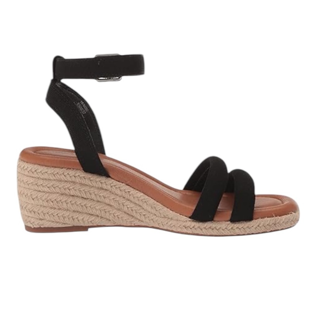 Lucky Brand Black Nasli Espadrille‎ Wedge Slingback Sandal Size 5M NEW - Picture 2 of 11